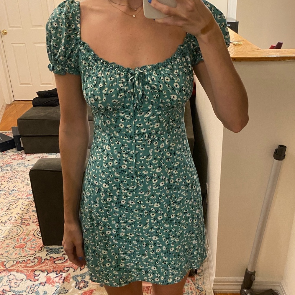 Green Floral Dress - Perfect for Spring!